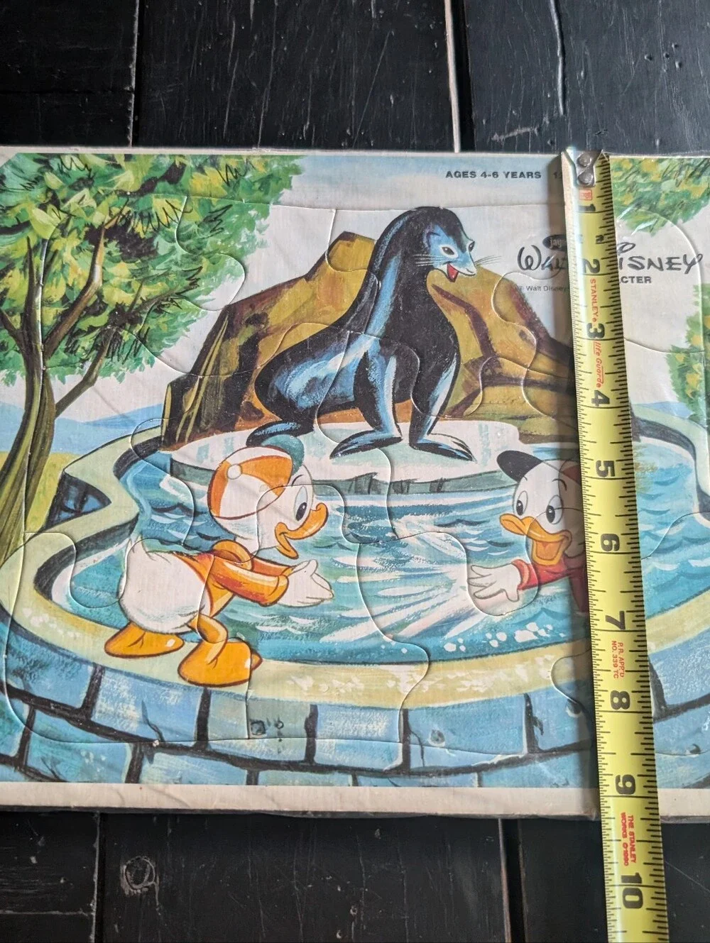Vintage 60s Walt Disney Huey and Dewey 12-Piece Jigsaw Puzzle Collectible